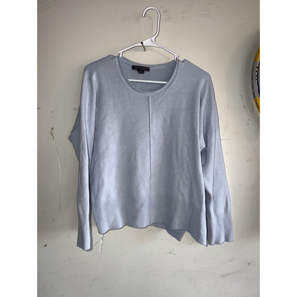 French Connection Medium Baby Blue Sweater Pullover Crew Neck Long Sleeve Knit